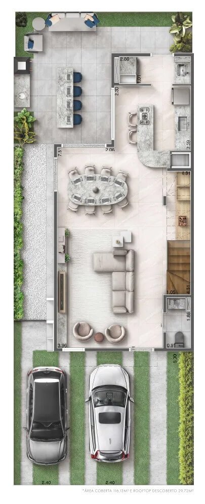 Planta 145 térreo padrão