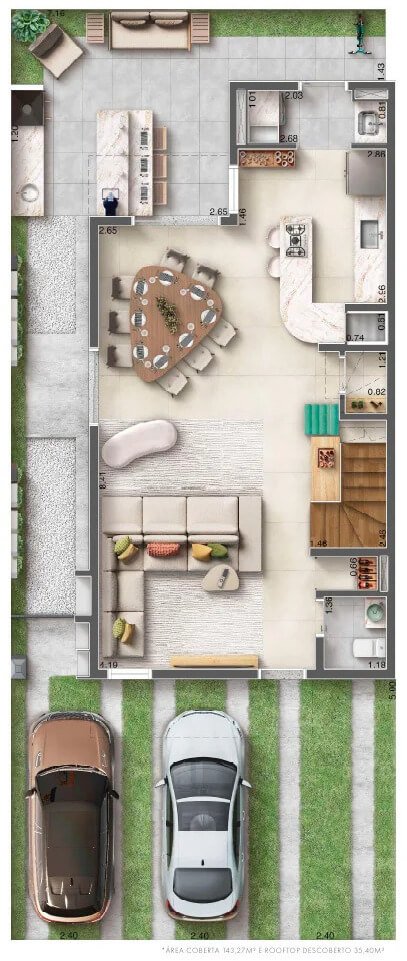 Planta 178 térreo opção